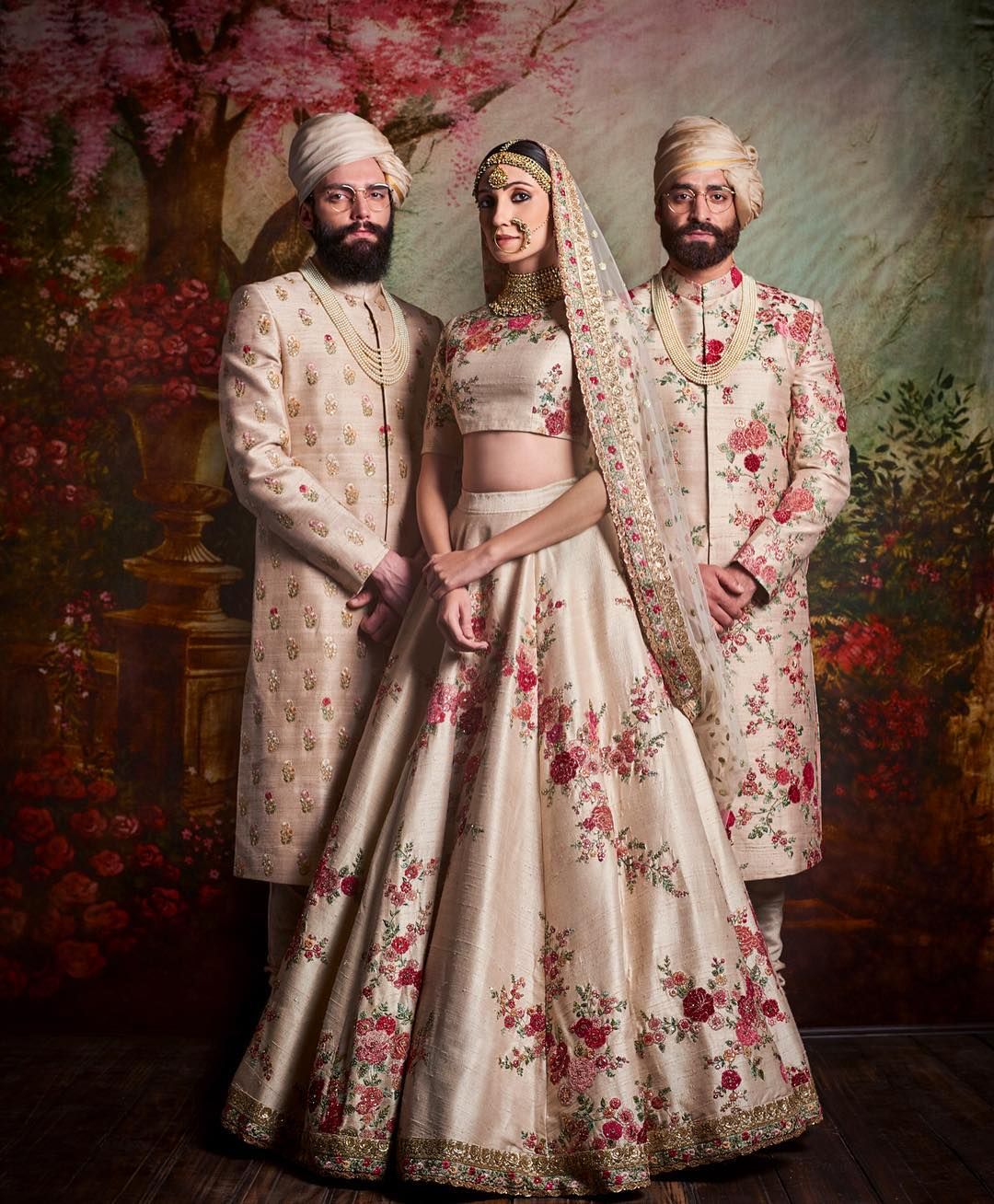 embroidered bridal lehenga