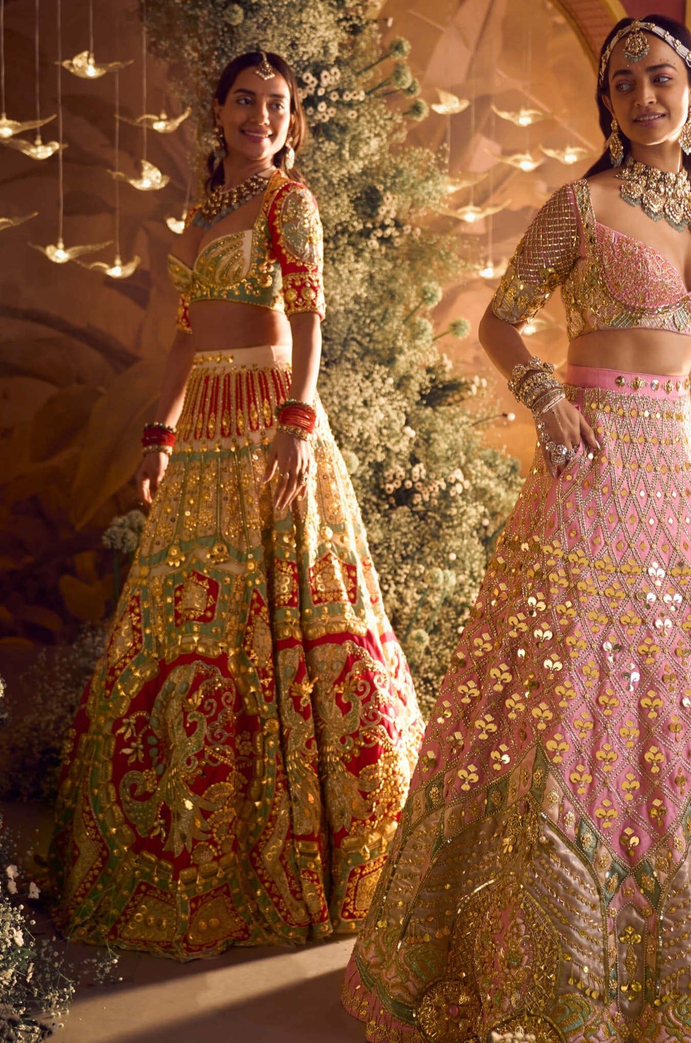 embroidered bridal lehenga