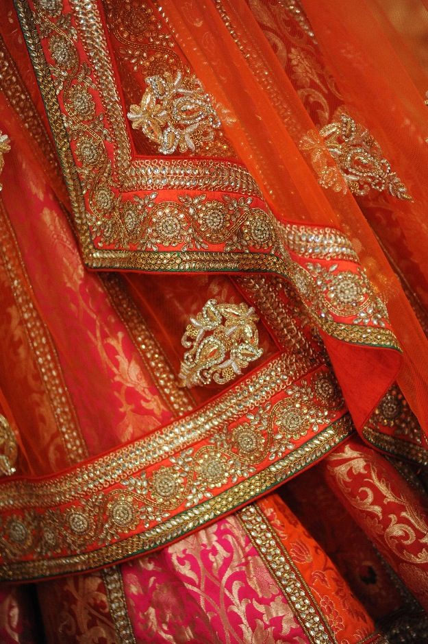 embroidered bridal lehenga