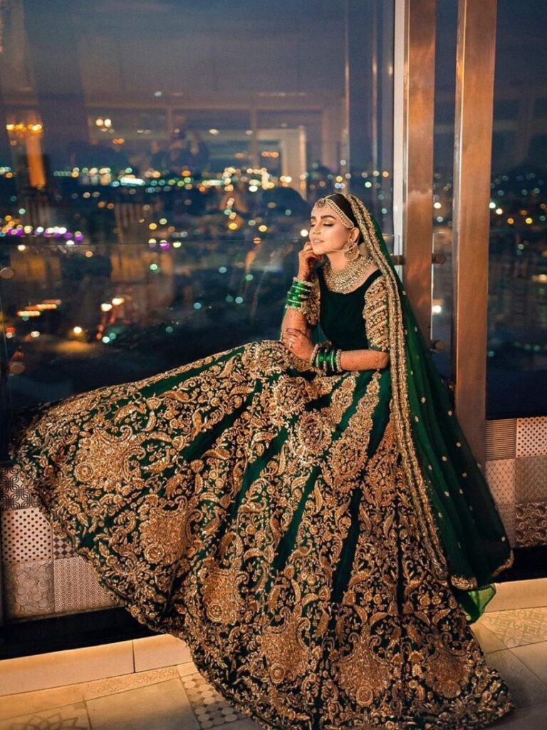 Green Bridal Lehenga | Bridal Fashion | Indian Weddings