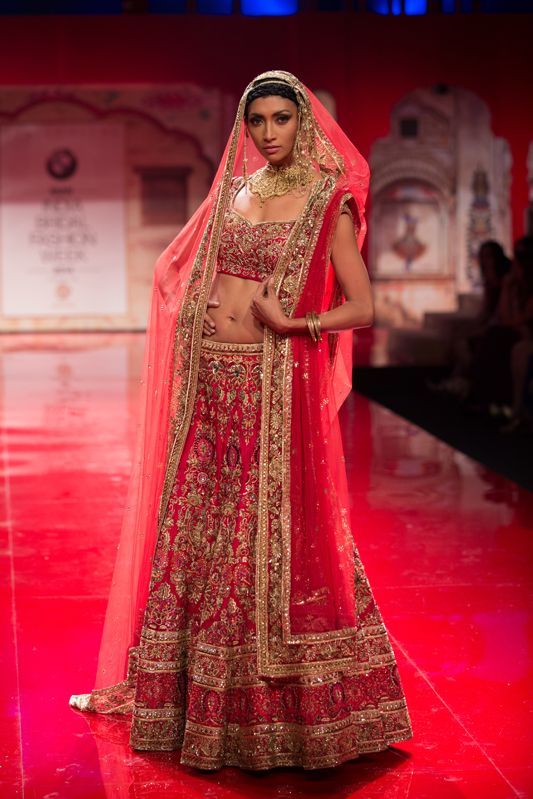 embroidered bridal lehenga