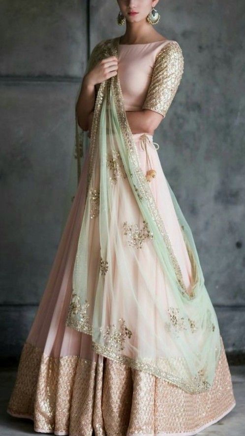 embroidered bridal lehenga