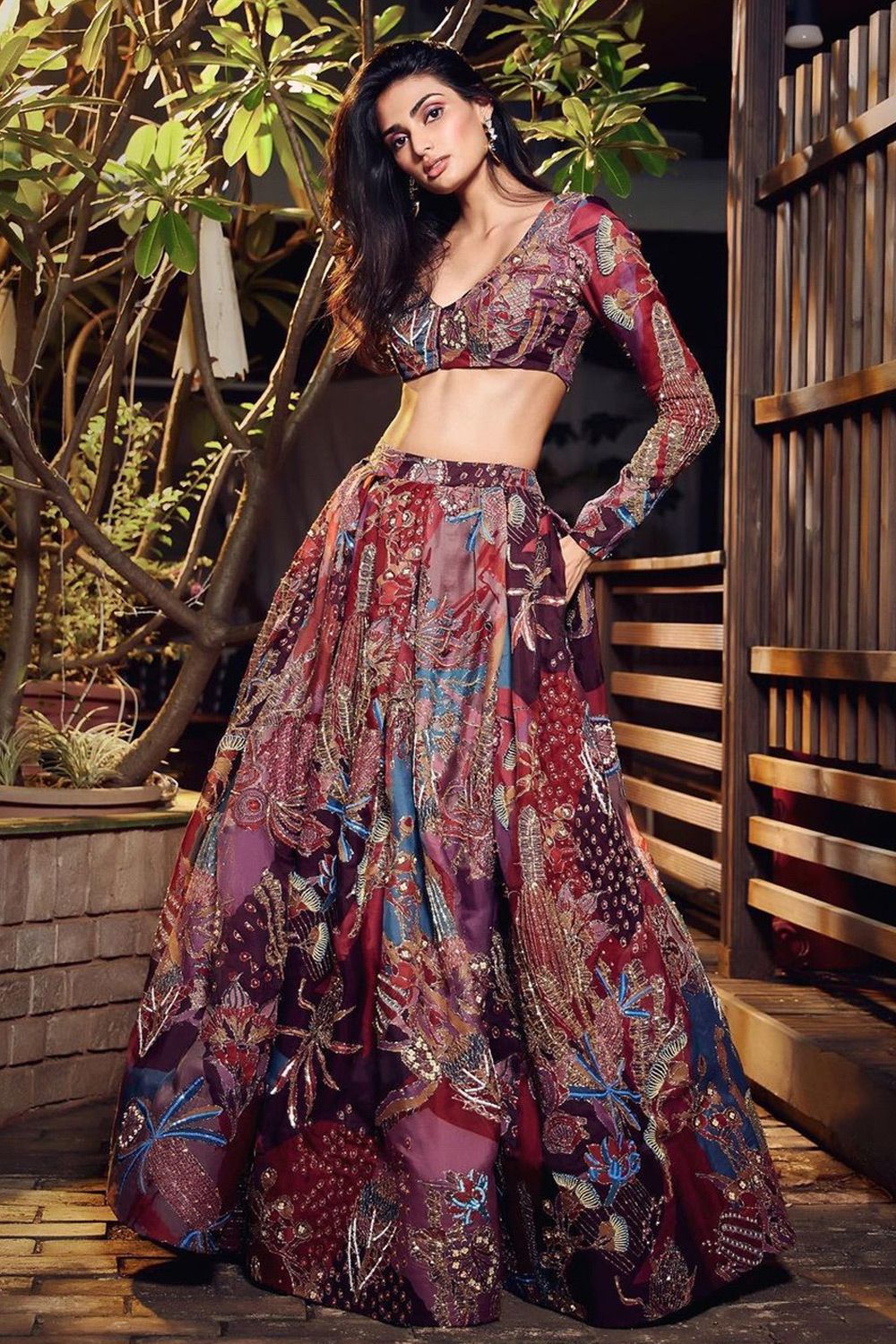 embroidered bridal lehenga