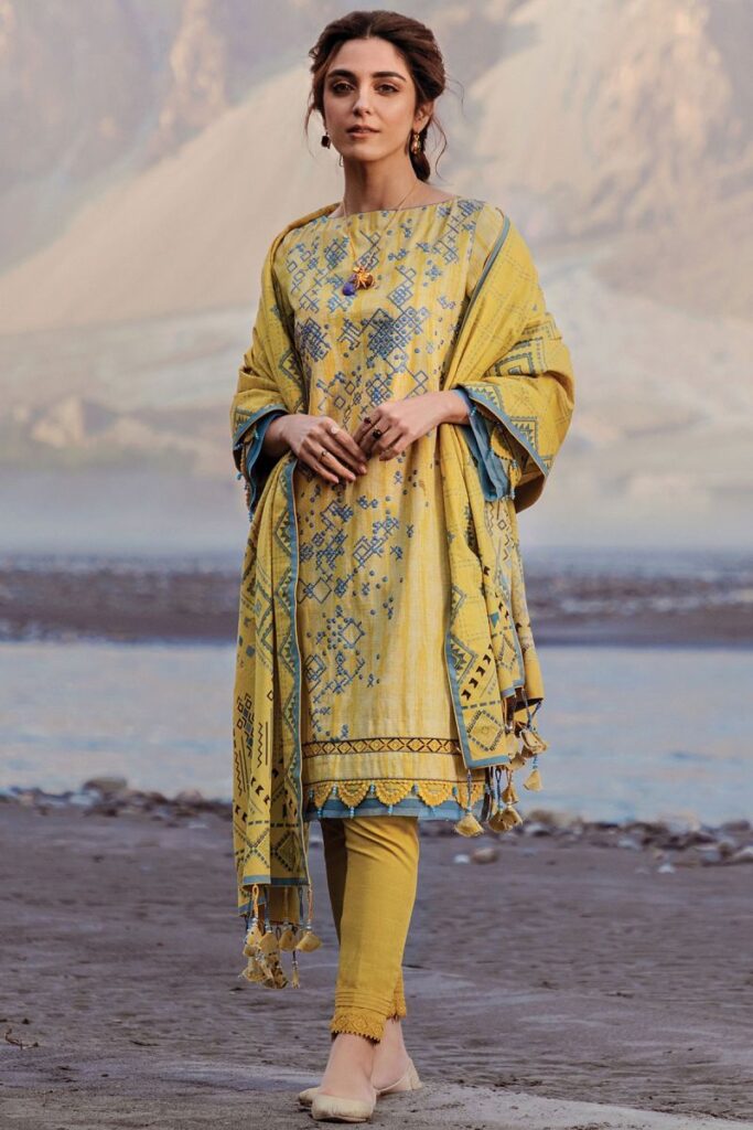 AlKaram Winter Collection 2021 – FW-23-21-Yellow – Pakistani Suits – Buy on The Fashion Stati…