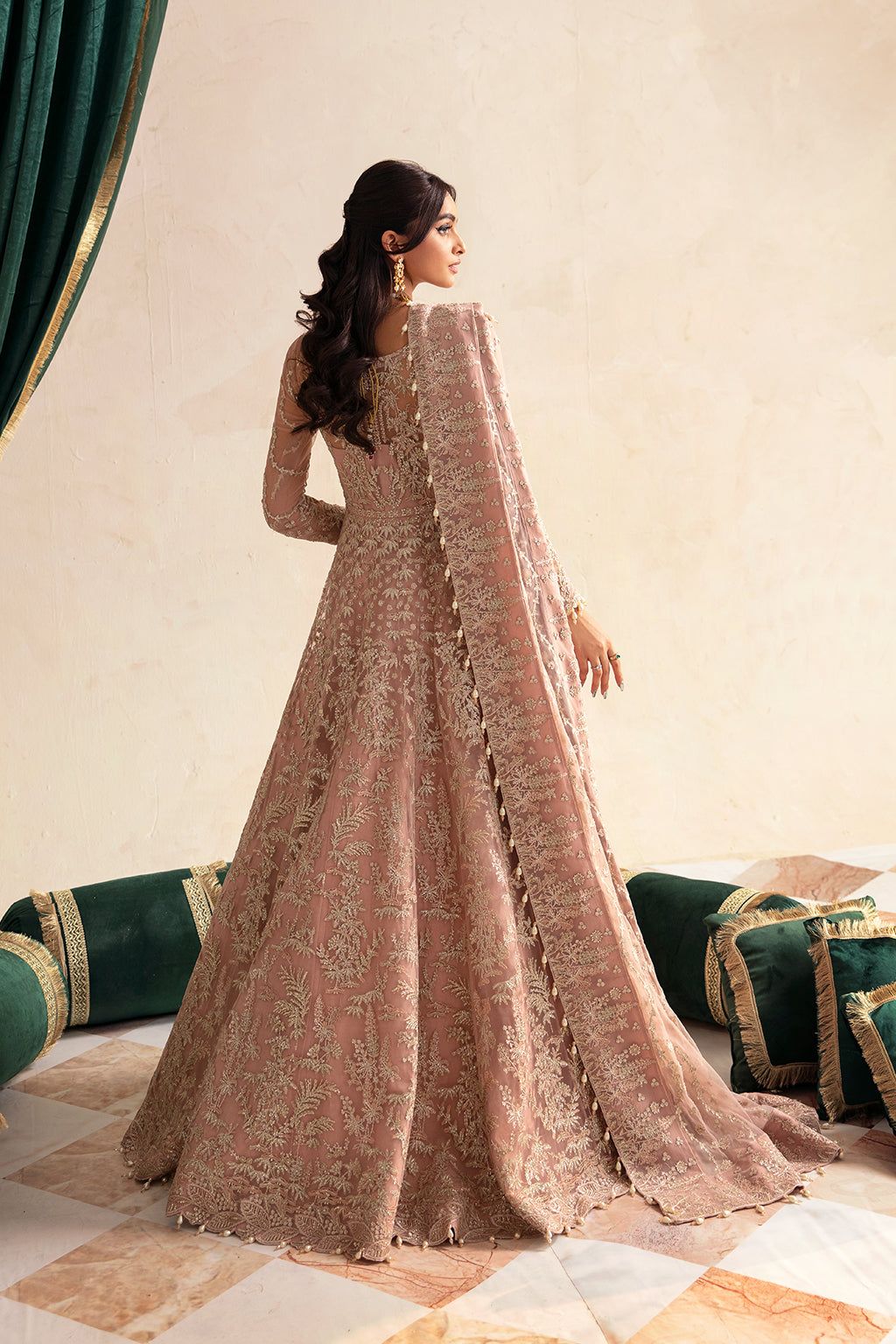 embroidered bridal lehenga