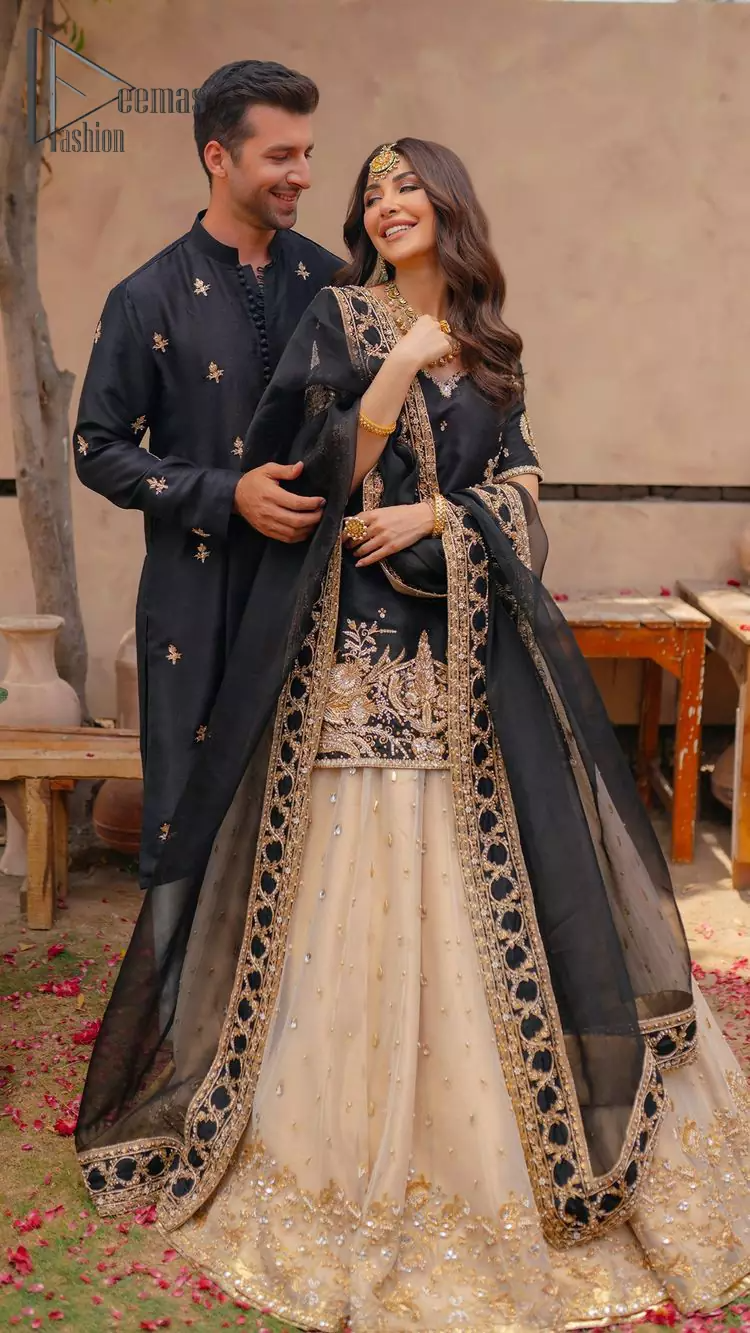 embroidered bridal lehenga