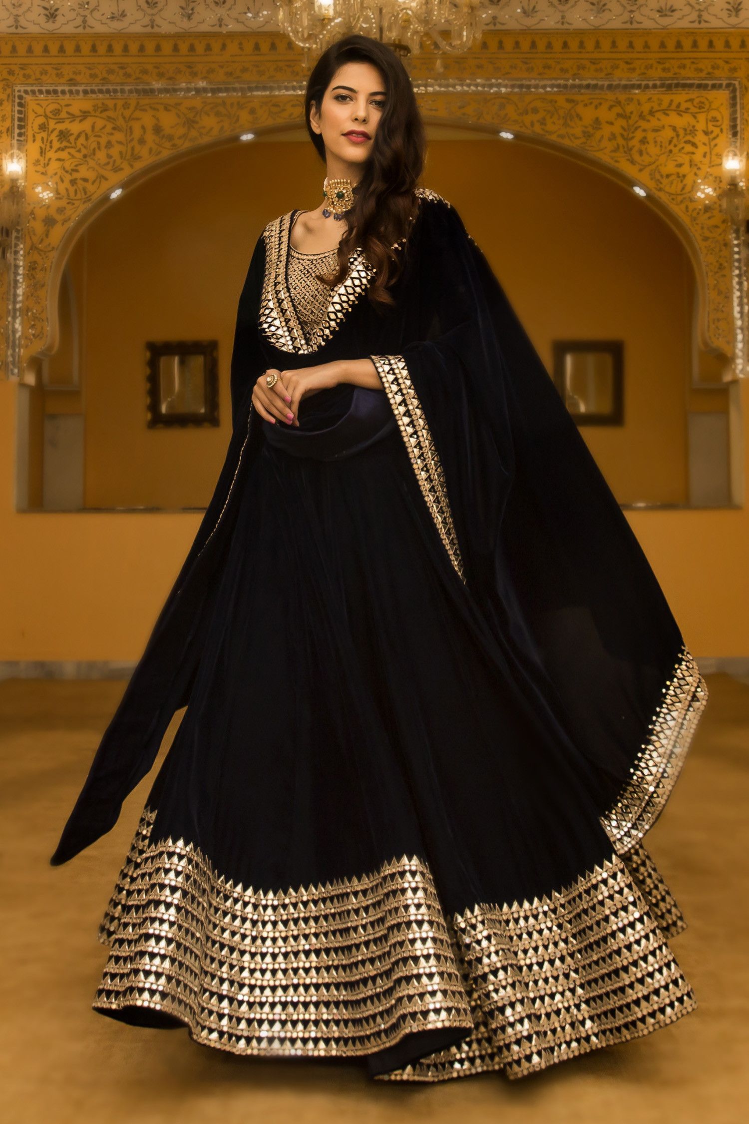 embroidered bridal lehenga