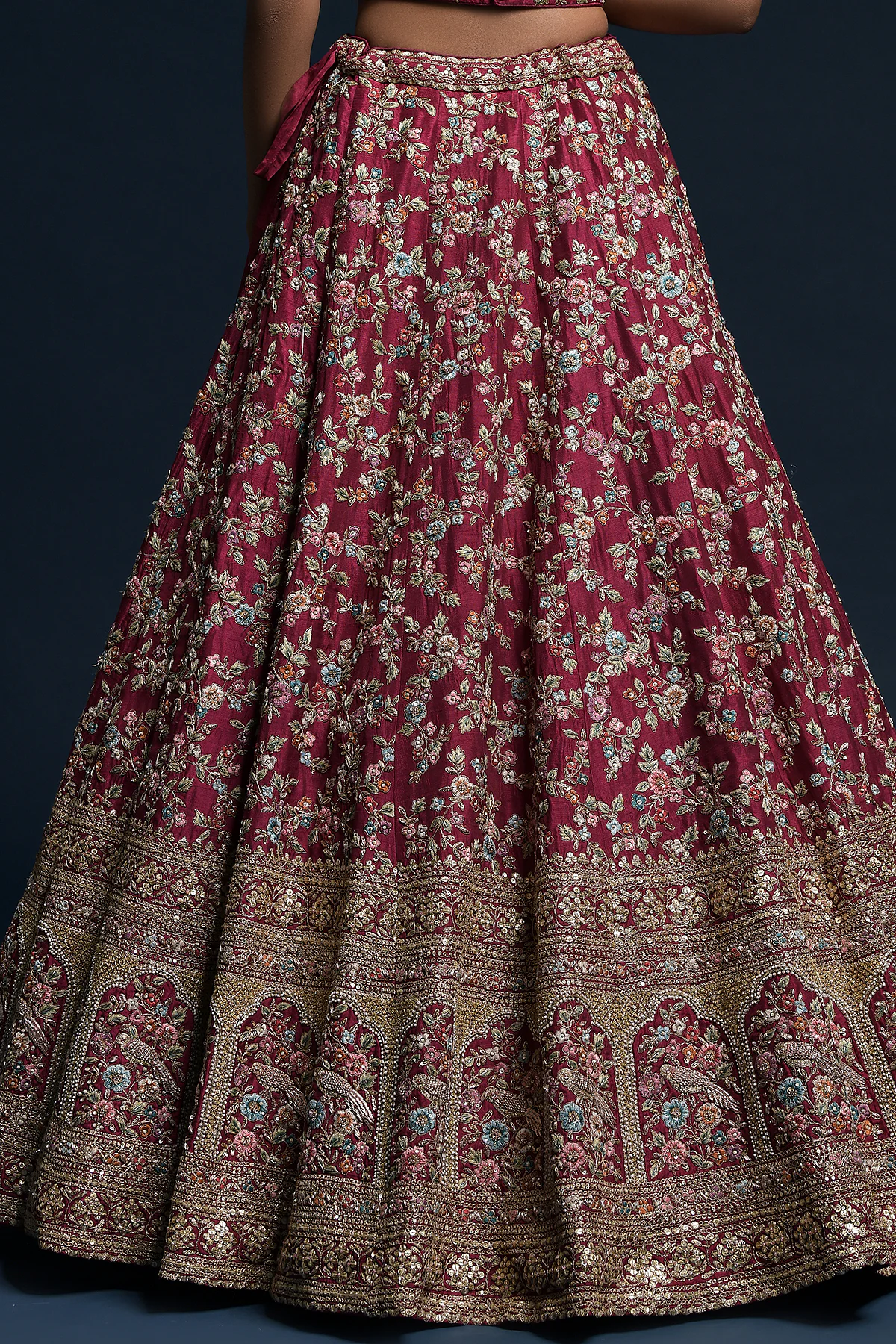 embroidered bridal lehenga