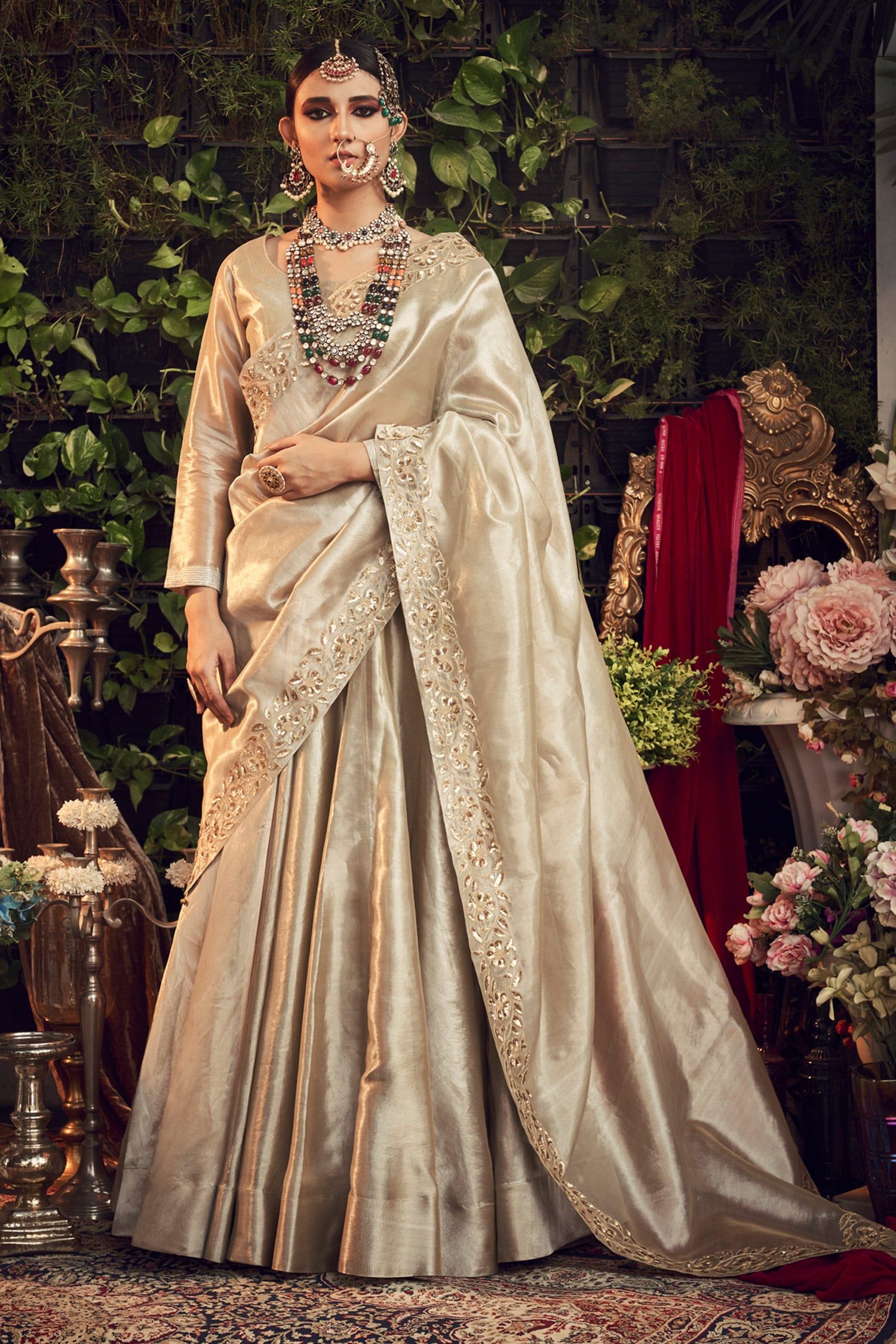 embroidered bridal lehenga