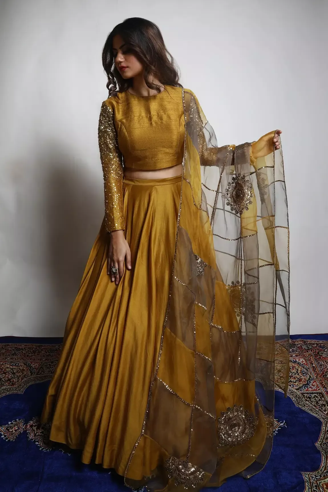 embroidered bridal lehenga