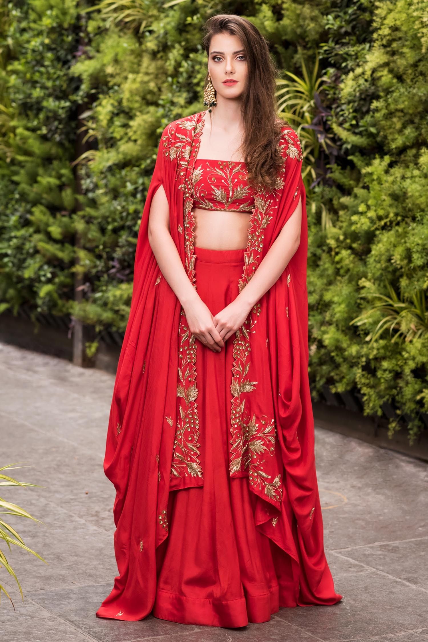 embroidered bridal lehenga