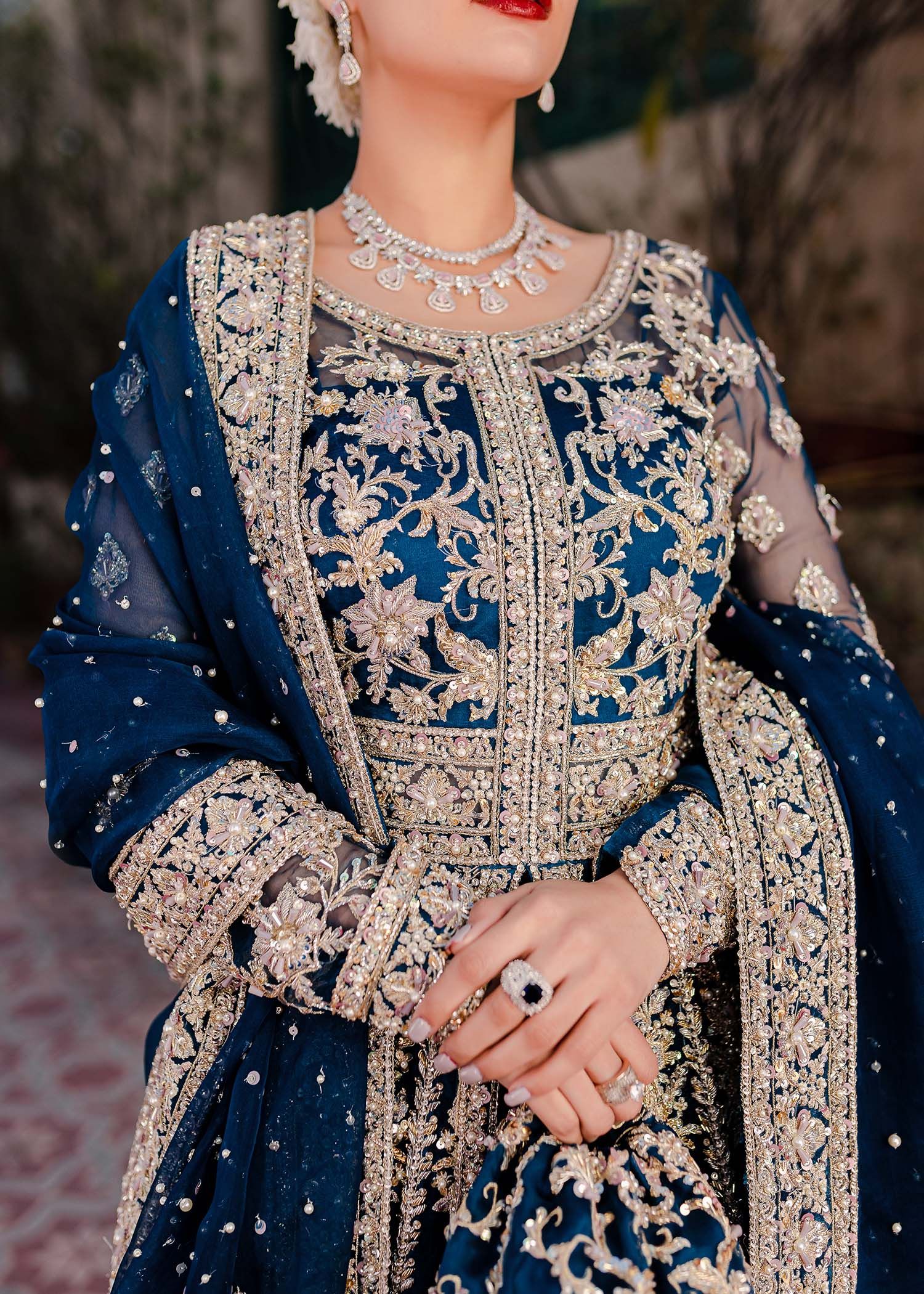 embroidered bridal lehenga