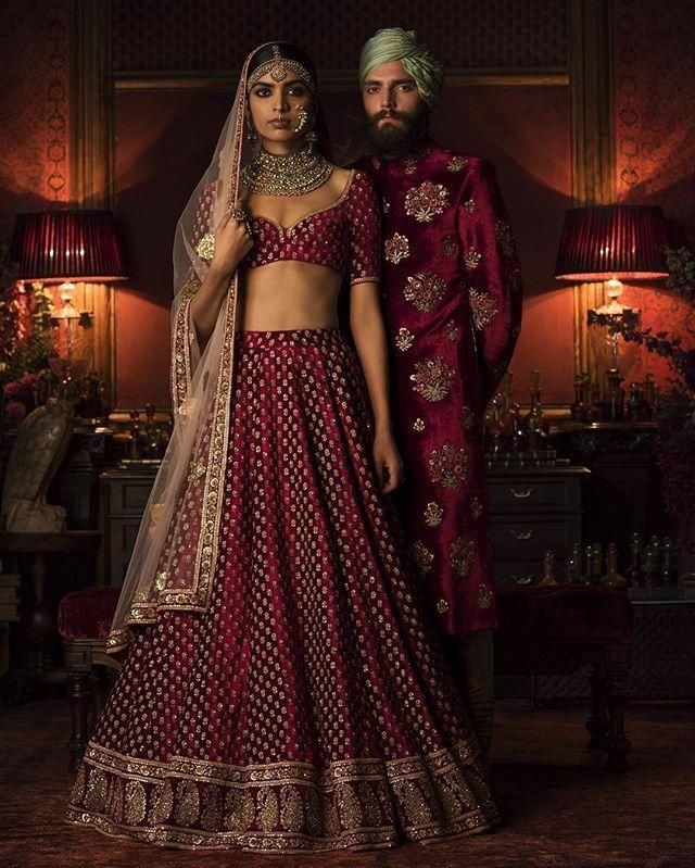 embroidered bridal lehenga