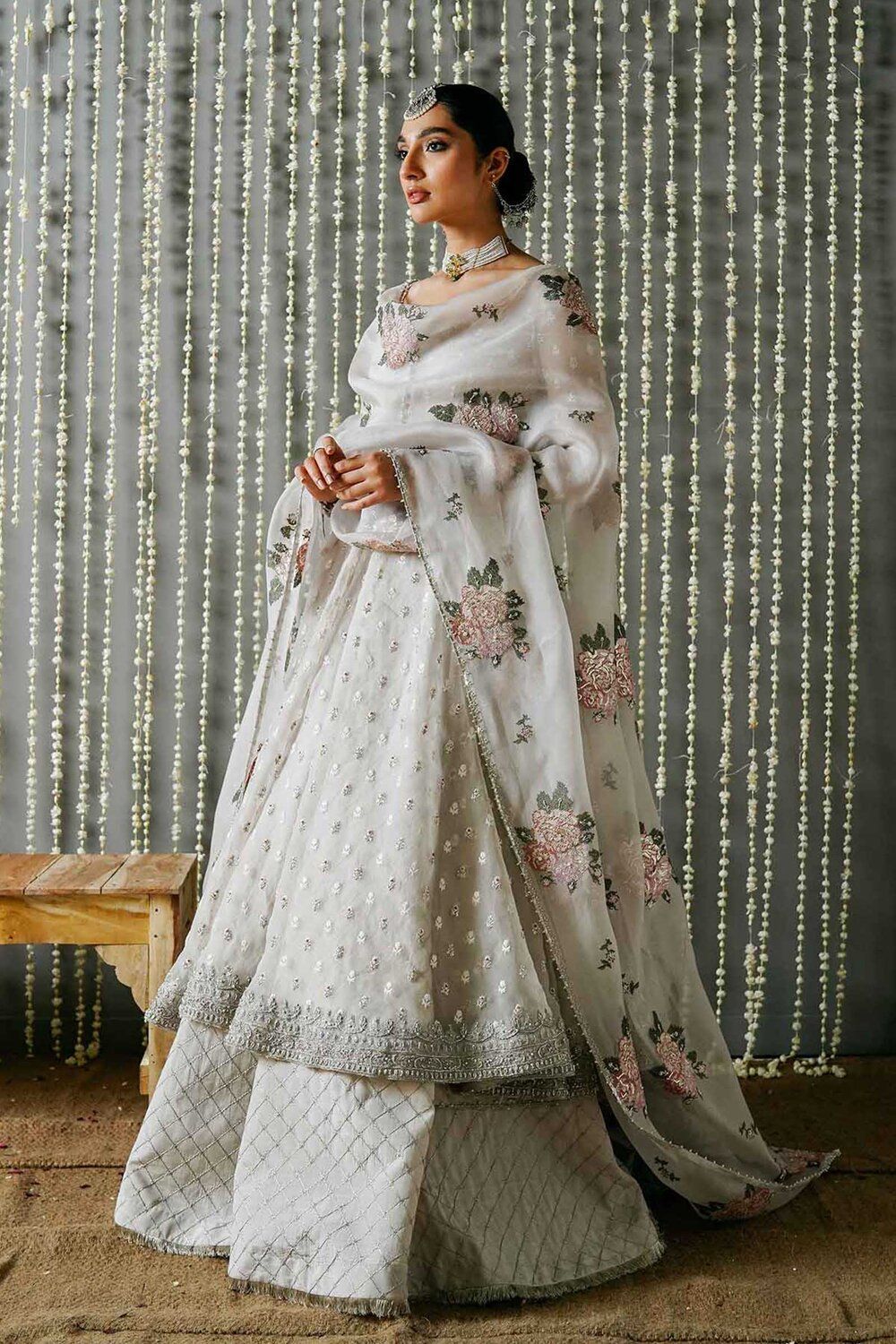 embroidered bridal lehenga