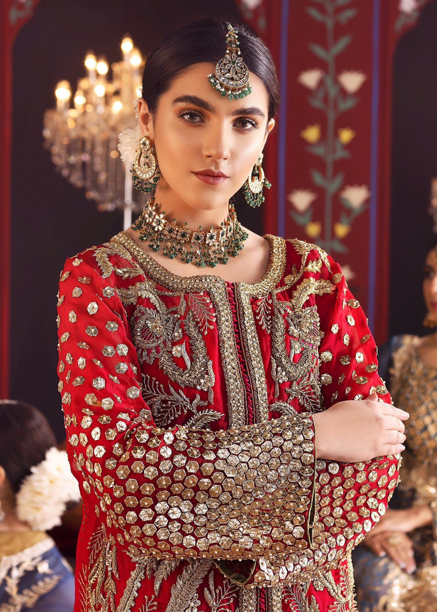 embroidered bridal lehenga