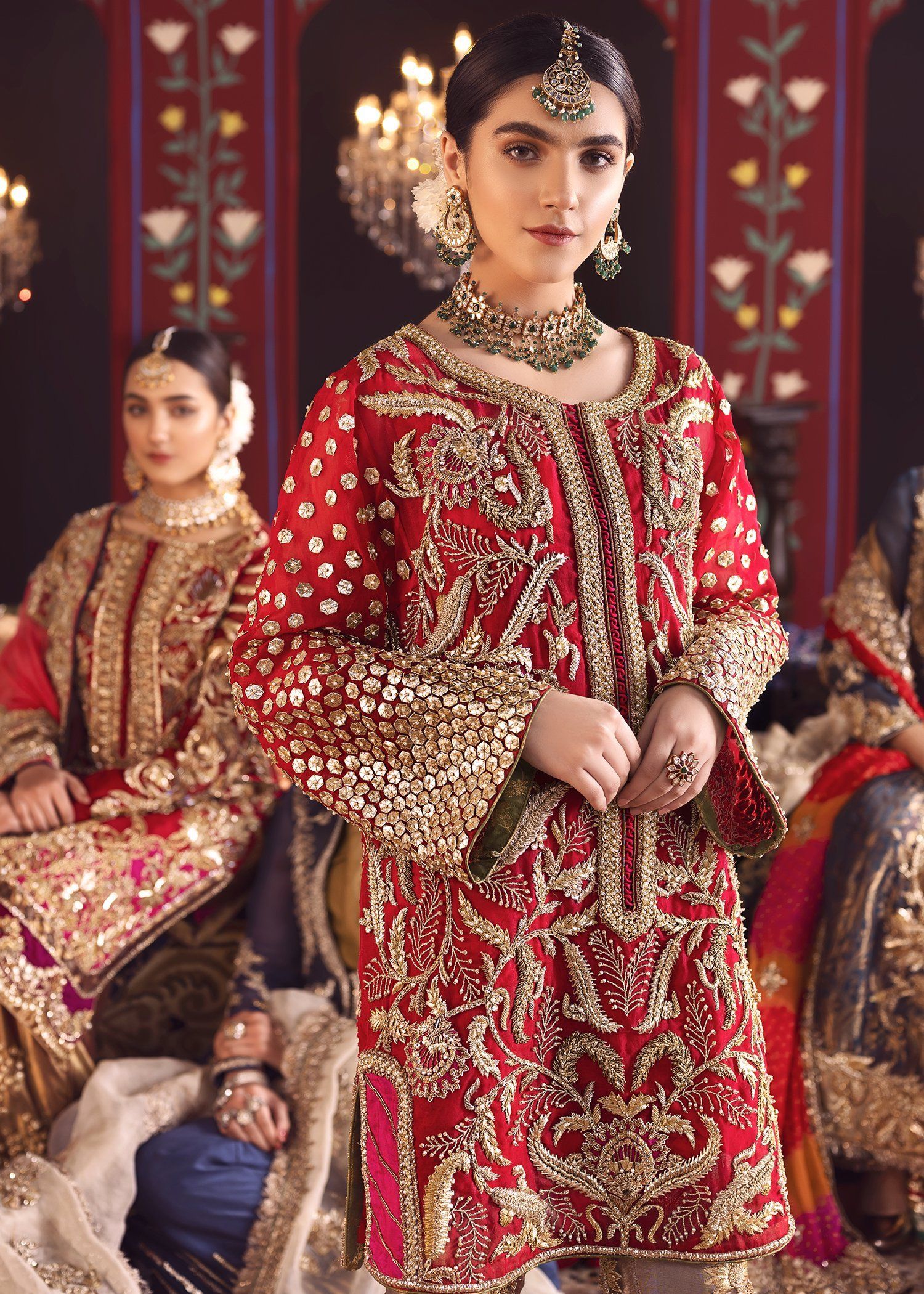 embroidered bridal lehenga