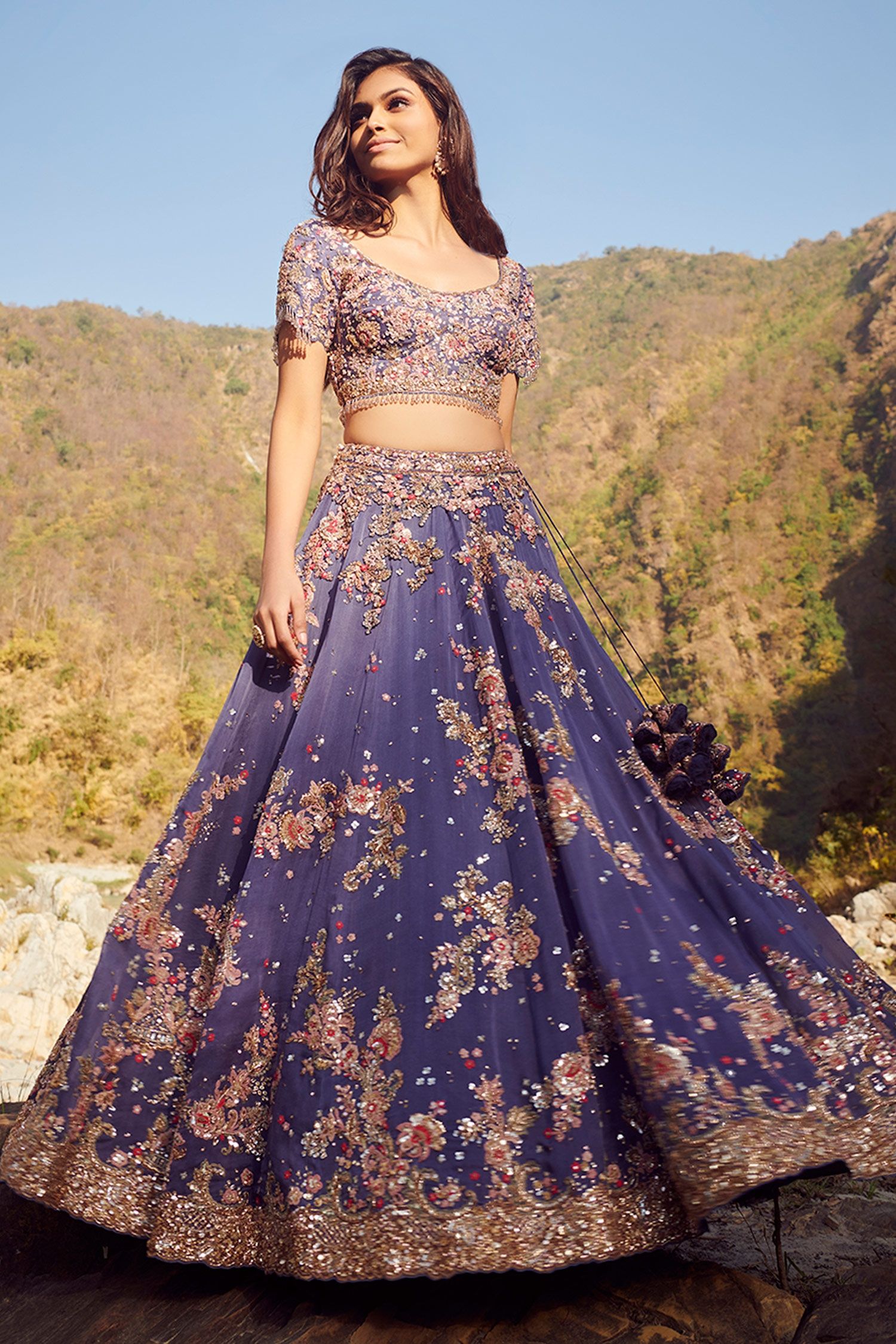 embroidered bridal lehenga