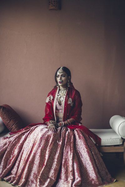 embroidered bridal lehenga