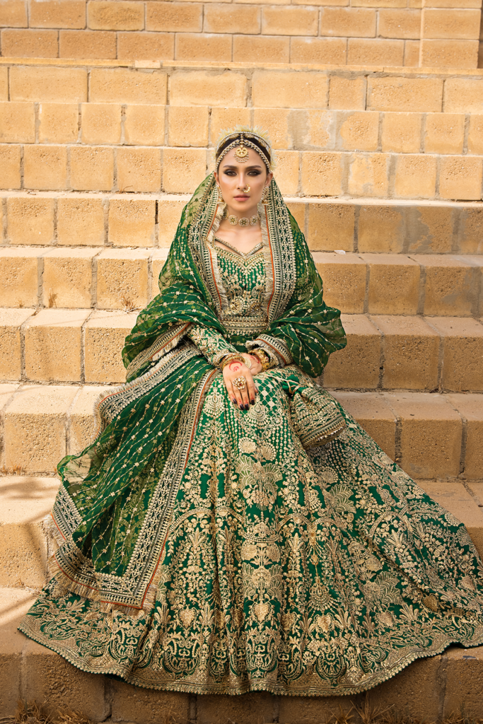 embroidered bridal lehenga