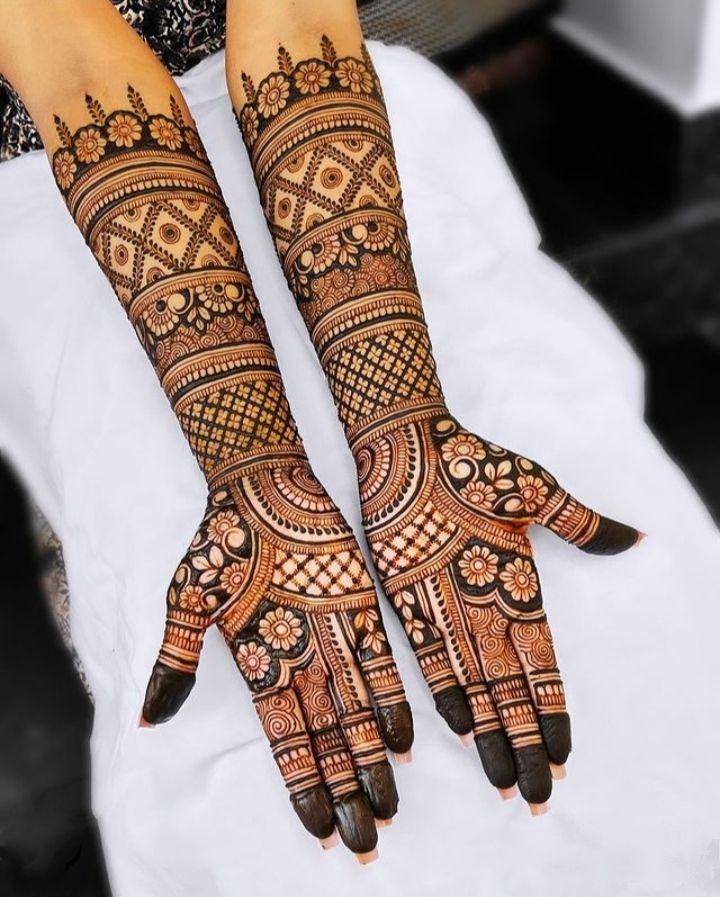 Full Hand Henna Design For Bride!