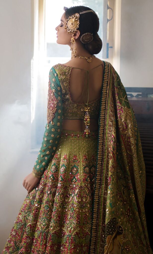 Green Color Wedding lehenga