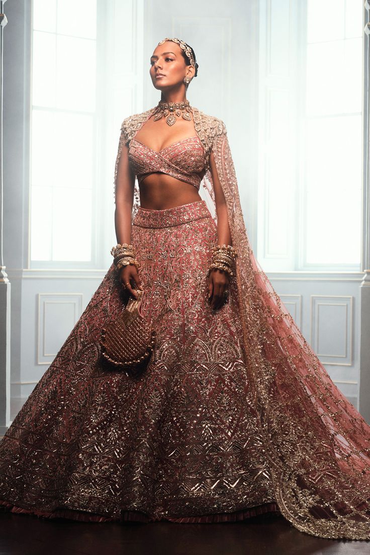 embroidered bridal lehenga