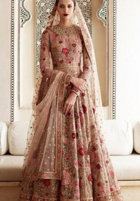 embroidered bridal lehenga