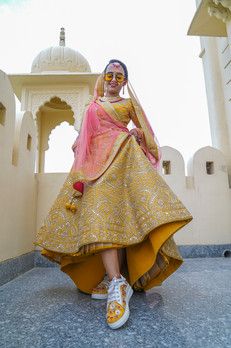 embroidered bridal lehenga