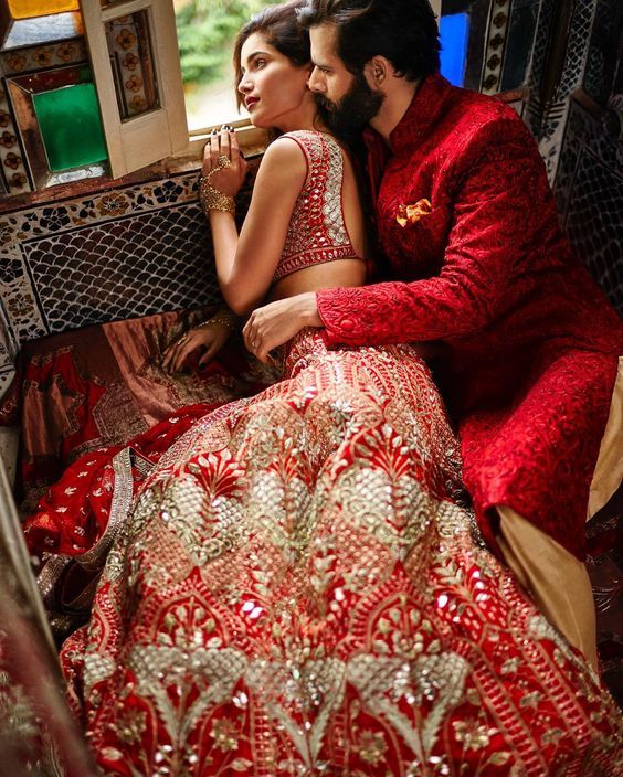 embroidered bridal lehenga