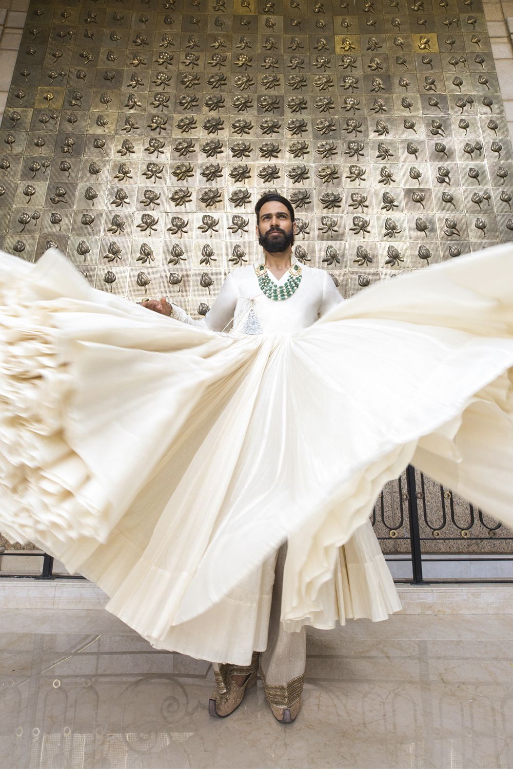 embroidered bridal lehenga