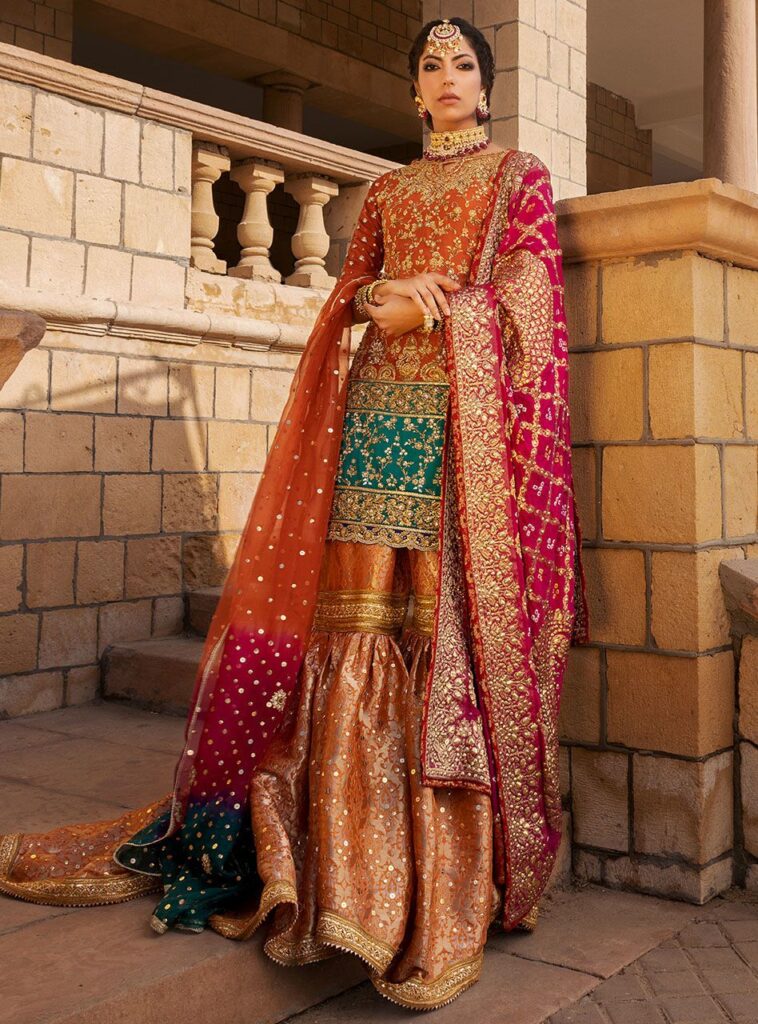 Luxury Bridal Indian Dress in Gharara Kameez #BN1146