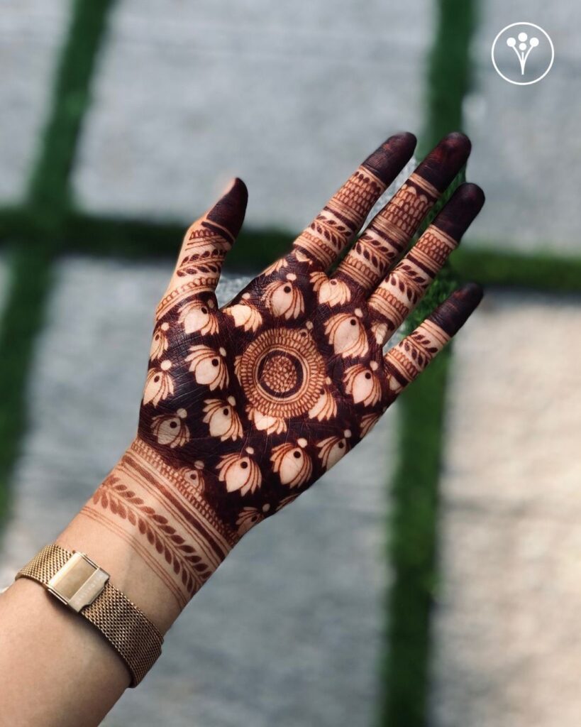 Mehndi designs with Lotus Motifs!