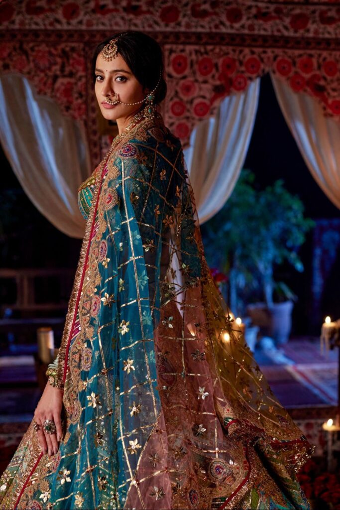 embroidered bridal lehenga