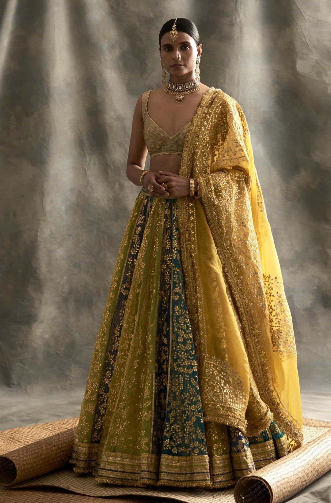 embroidered bridal lehenga