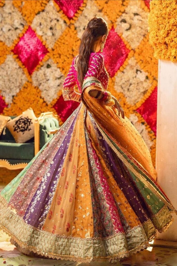 Multicolored lehenga for millennial brides | Modern lehenga designs