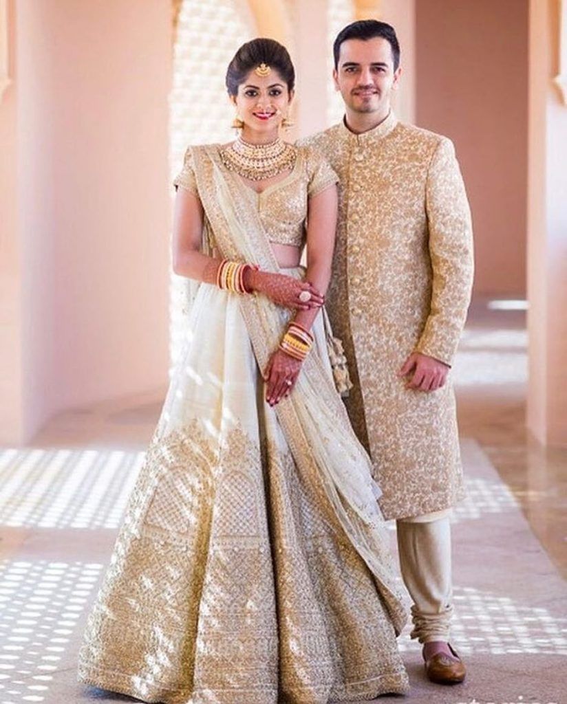 embroidered bridal lehenga