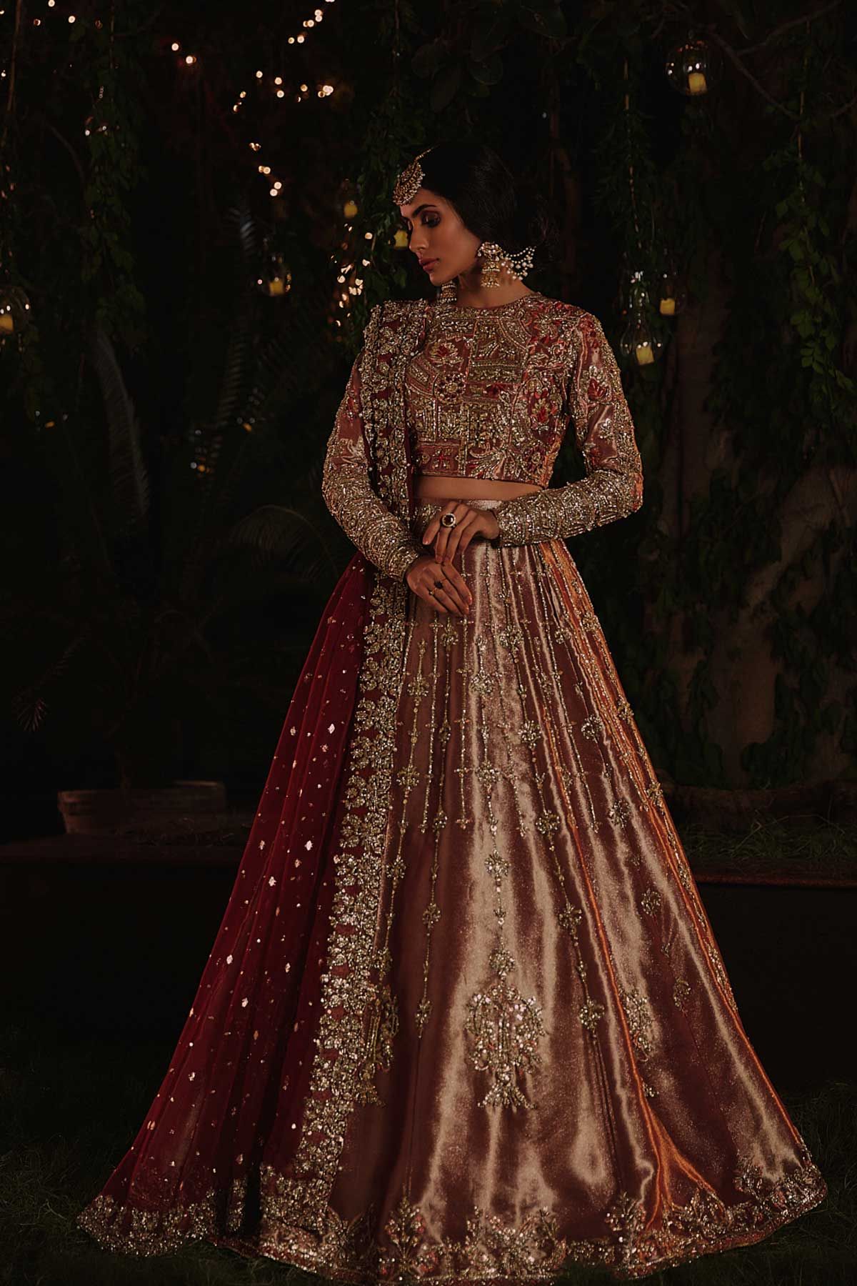 embroidered bridal lehenga