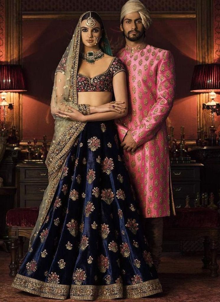 embroidered bridal lehenga