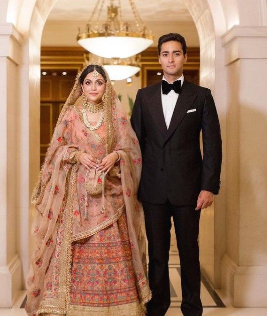 Nawaz Sharif’s Grandson Junaid Safdar’s Bride, Ayesha Dons A Sabyasachi Lehenga For Their Nikaah