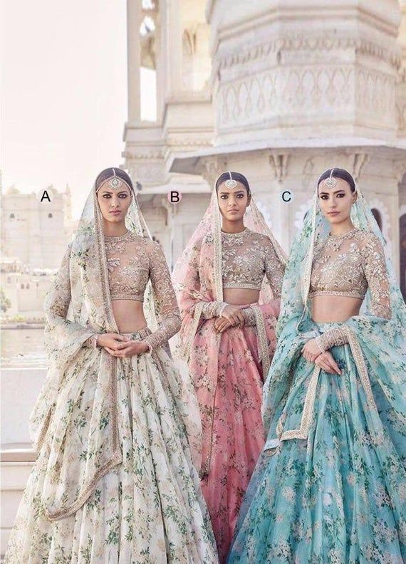 embroidered bridal lehenga