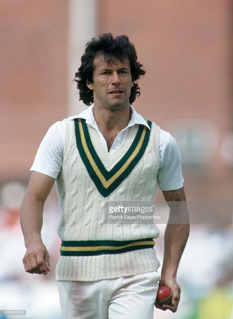 Pakistan captain Imran Khan preparing to bowl during the 3rd Test…