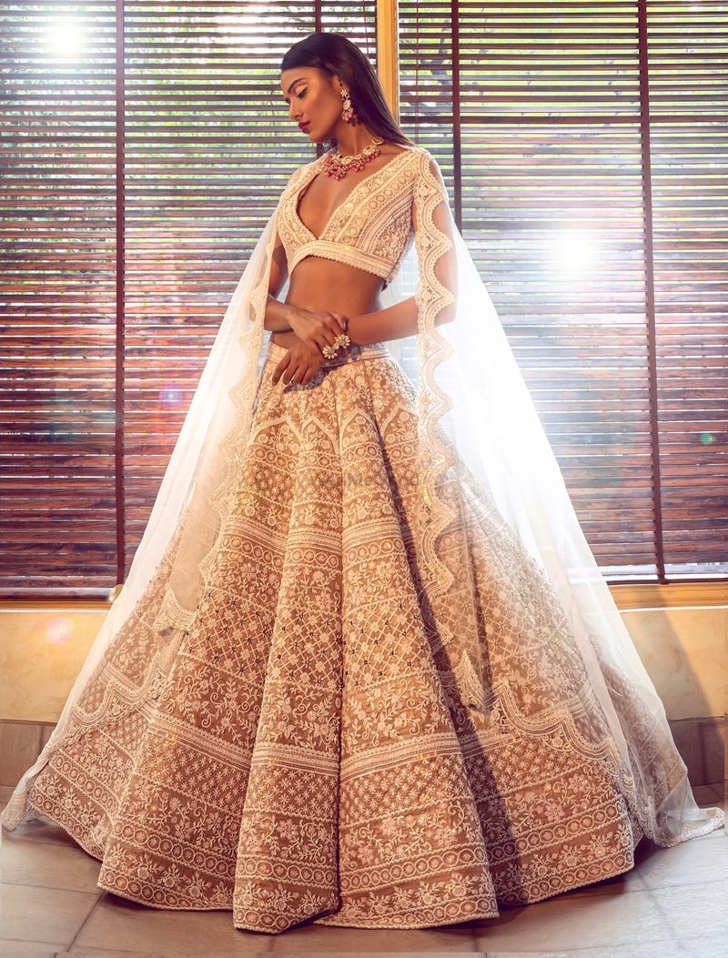 embroidered bridal lehenga