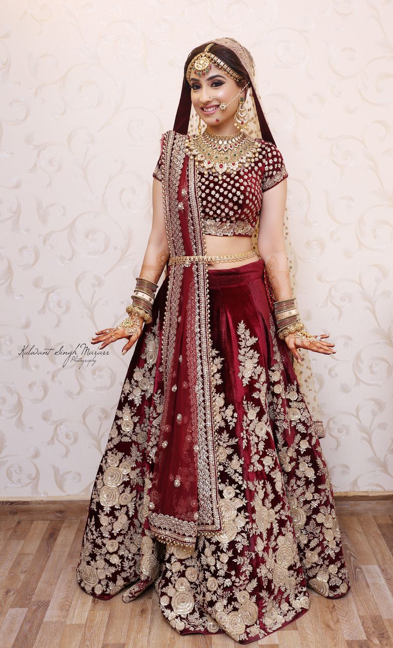 embroidered bridal lehenga