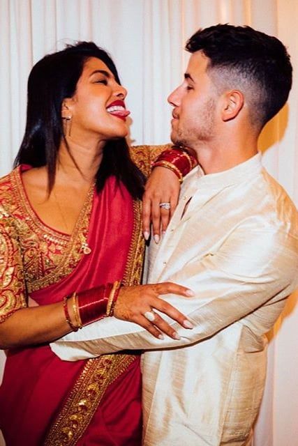 Priyanka Chopra and Nick Jonas Look Blissfully Happy Celebrating Their First Karva Chauth