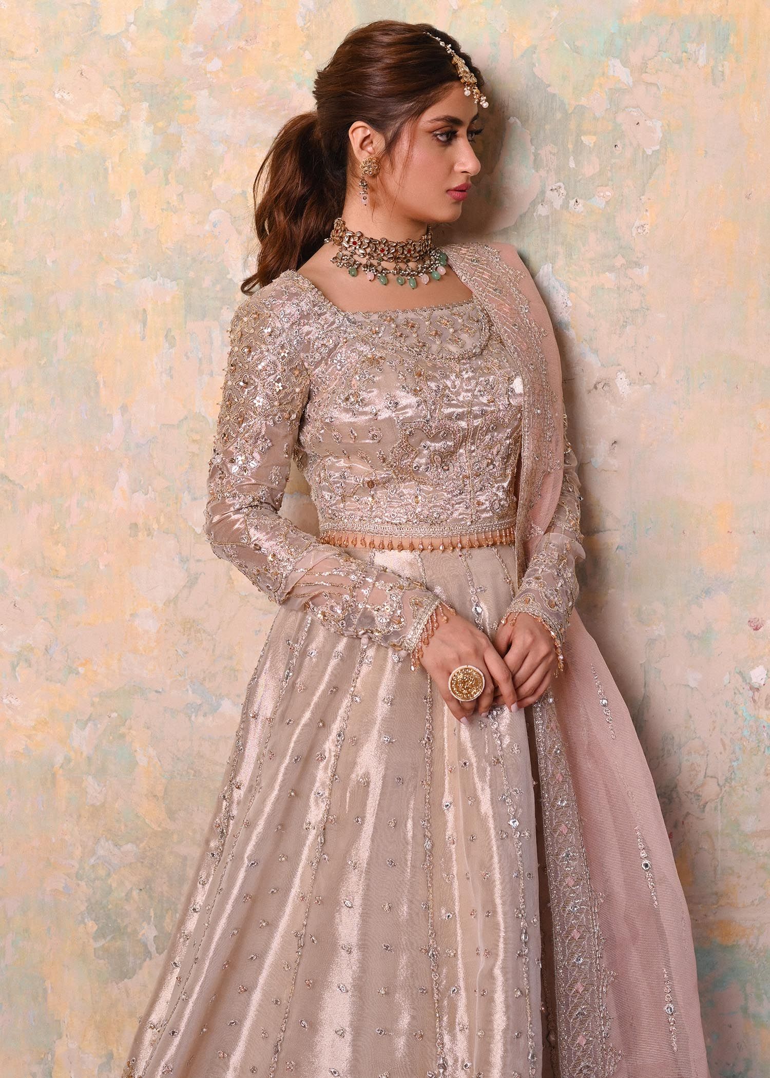 embroidered bridal lehenga