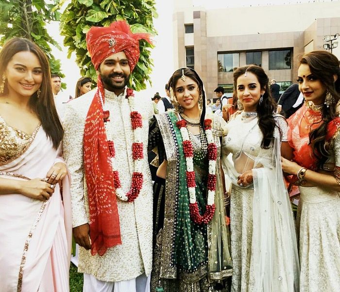 Rohit Sharma-Ritika Sajdeh’s wedding reception: Celebrities attend grand ceremony [Photos and Twitter reactions]