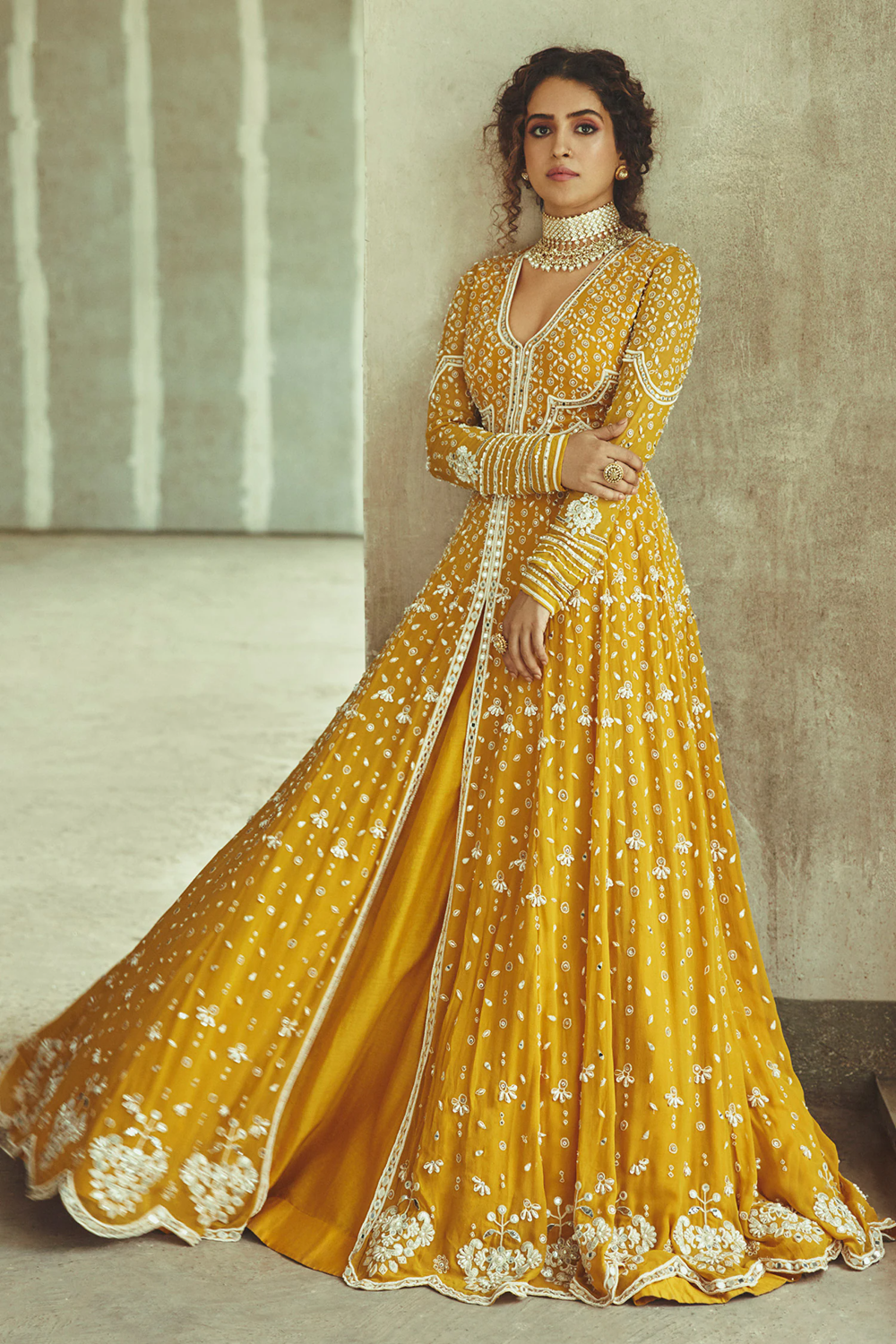 embroidered bridal lehenga