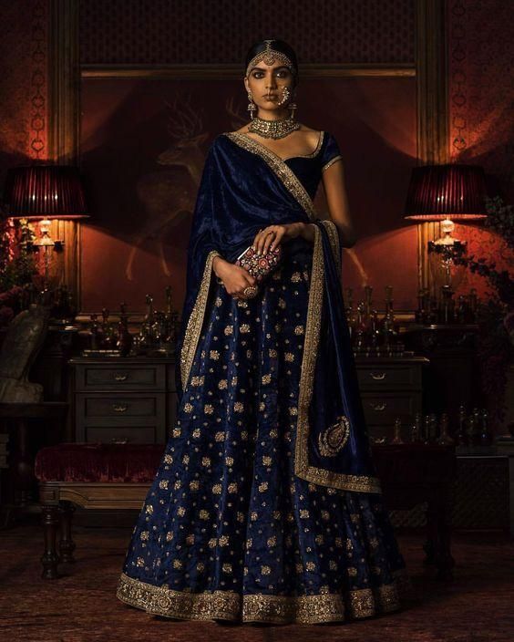 embroidered bridal lehenga