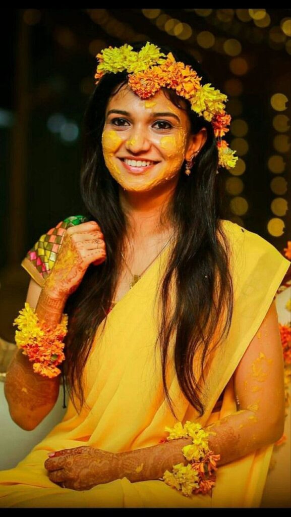 Stunning Floral Jewellery for Haldi Ceremony