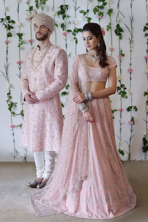 embroidered bridal lehenga